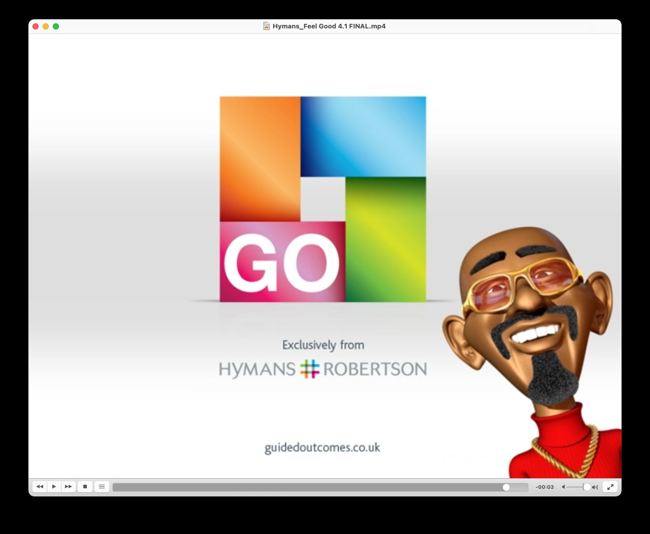 Screenshot of the personalised video campaign on a pre-configured iPad.