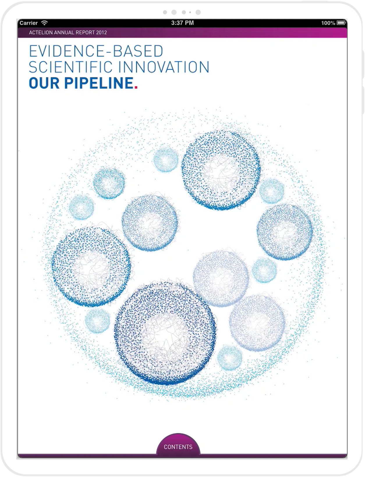 Actelion interactive annual report on iPad
